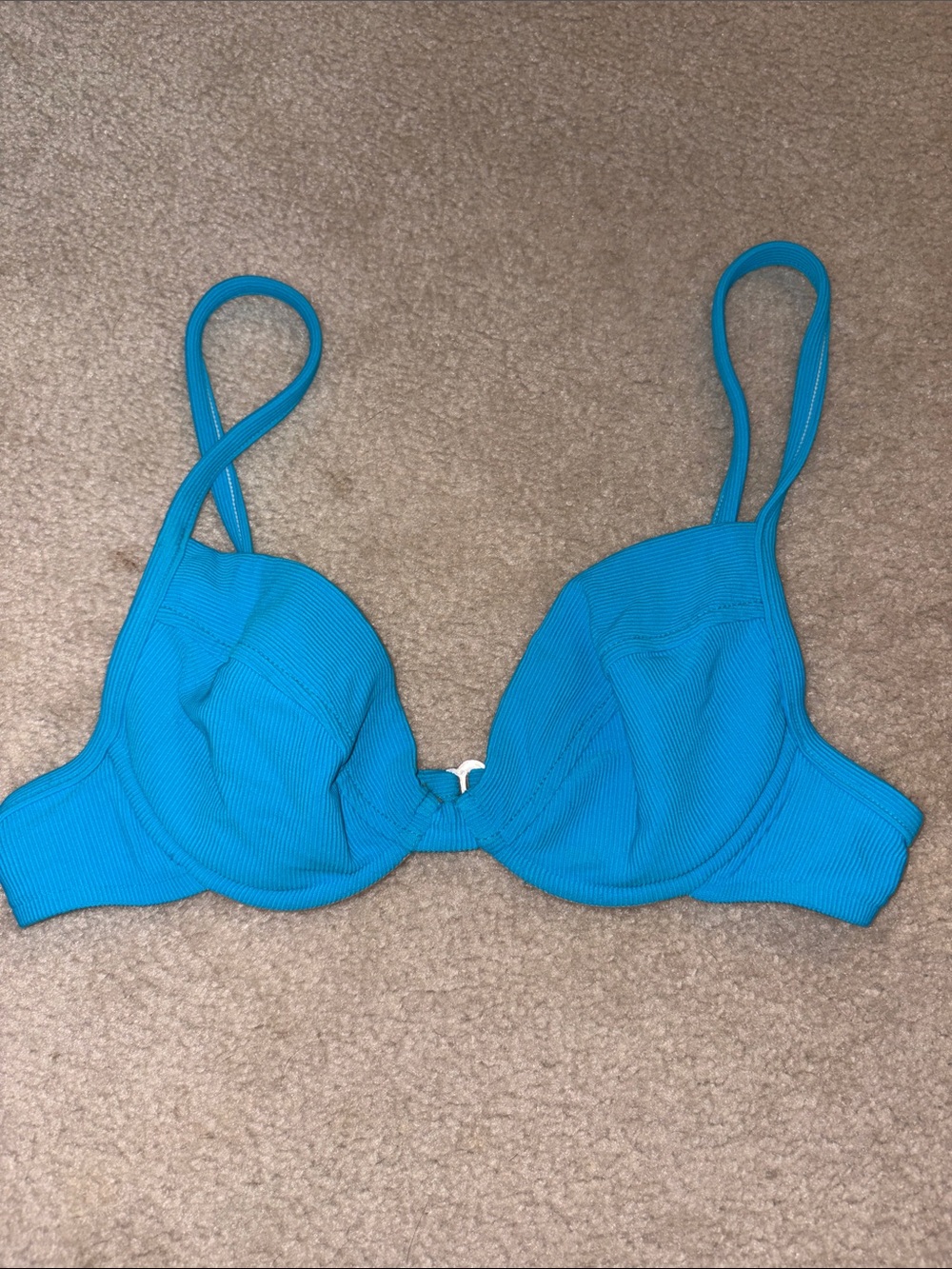 Victoria's Secret Ribbed Underwire Bikini Top in Teal